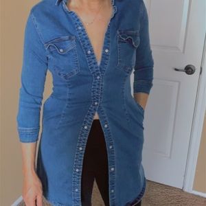 Dark Denim Jacket or Dress Button Up